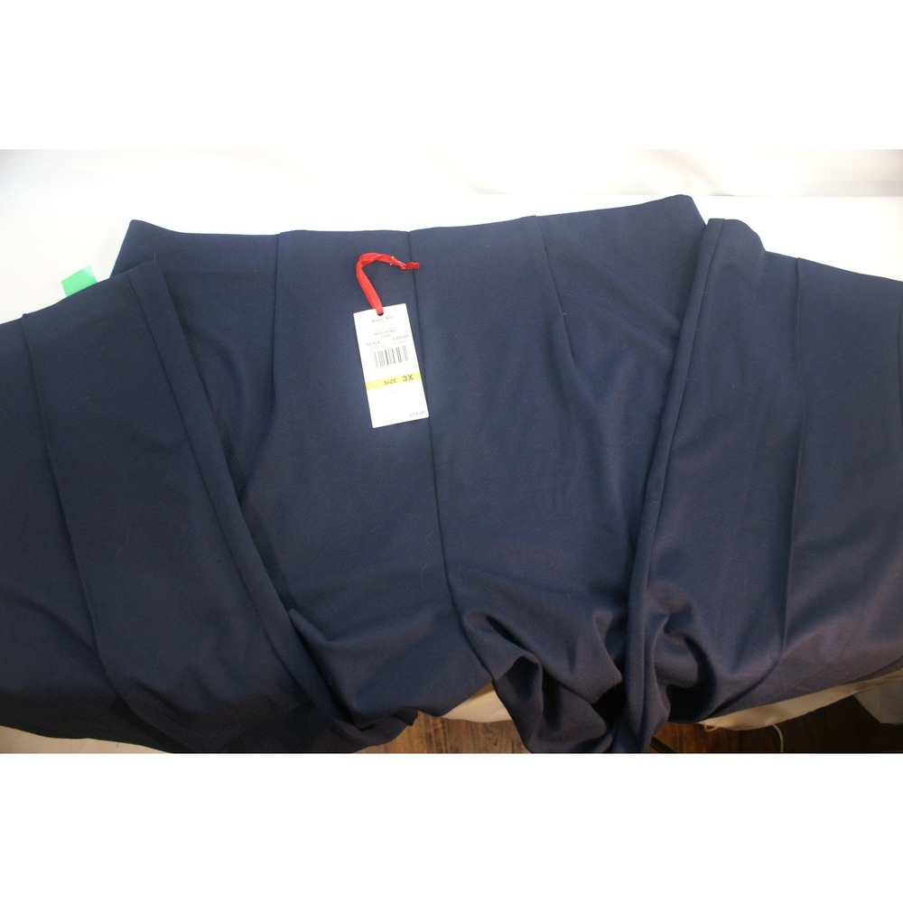 Ruby Rd. Woman Navy Blue Pull On Pants Plus Size 3X Stretch Trousers 55209 NEW
